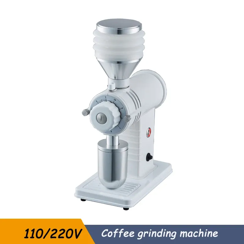 Tools 60mm Alloy Titanium Flat Burr 150G Air Beating Hopper Electric Coffee Bean Grinder 10 Level Adjustable Espersso Grinding Machine