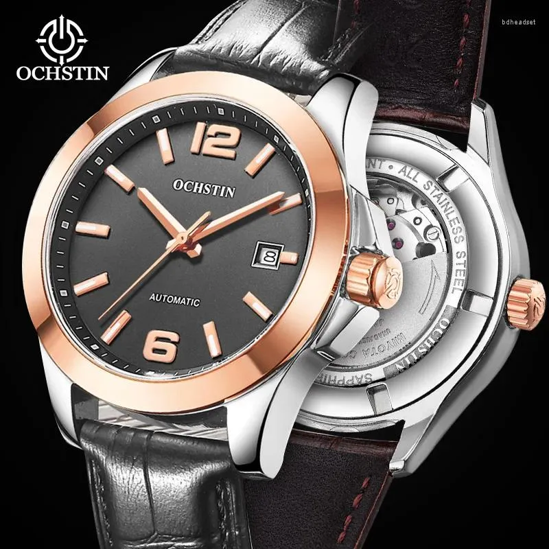 Relógios de pulso Ochstin 2024cidade série urbana moda simples movimento mecânico automático relógio impermeável relógios masculinos