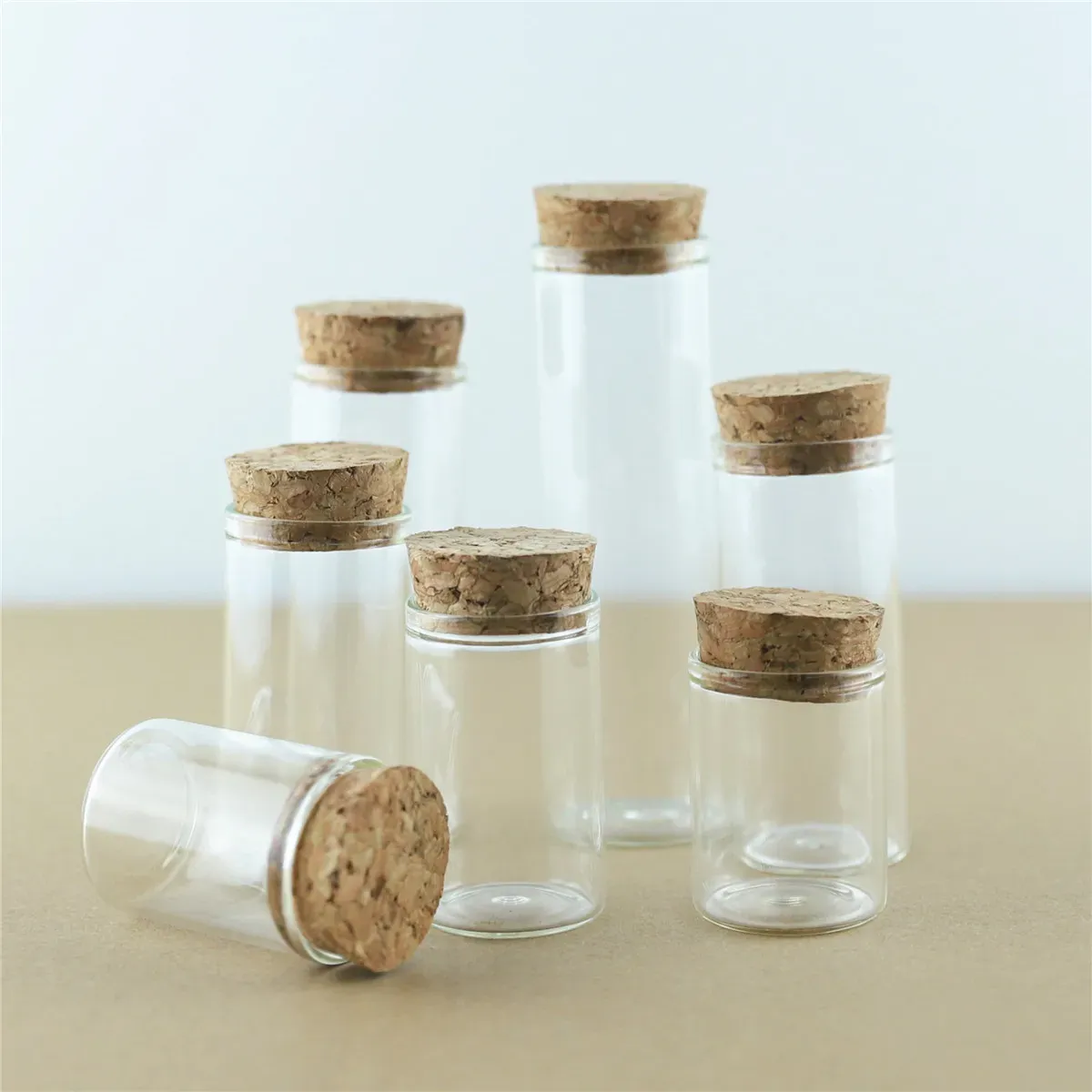 Burkar 24 st 30 mm diameter in vitro glasflaskor mini sub burkar kork hantverk burkar diy önskar flaskor reseglasburkar