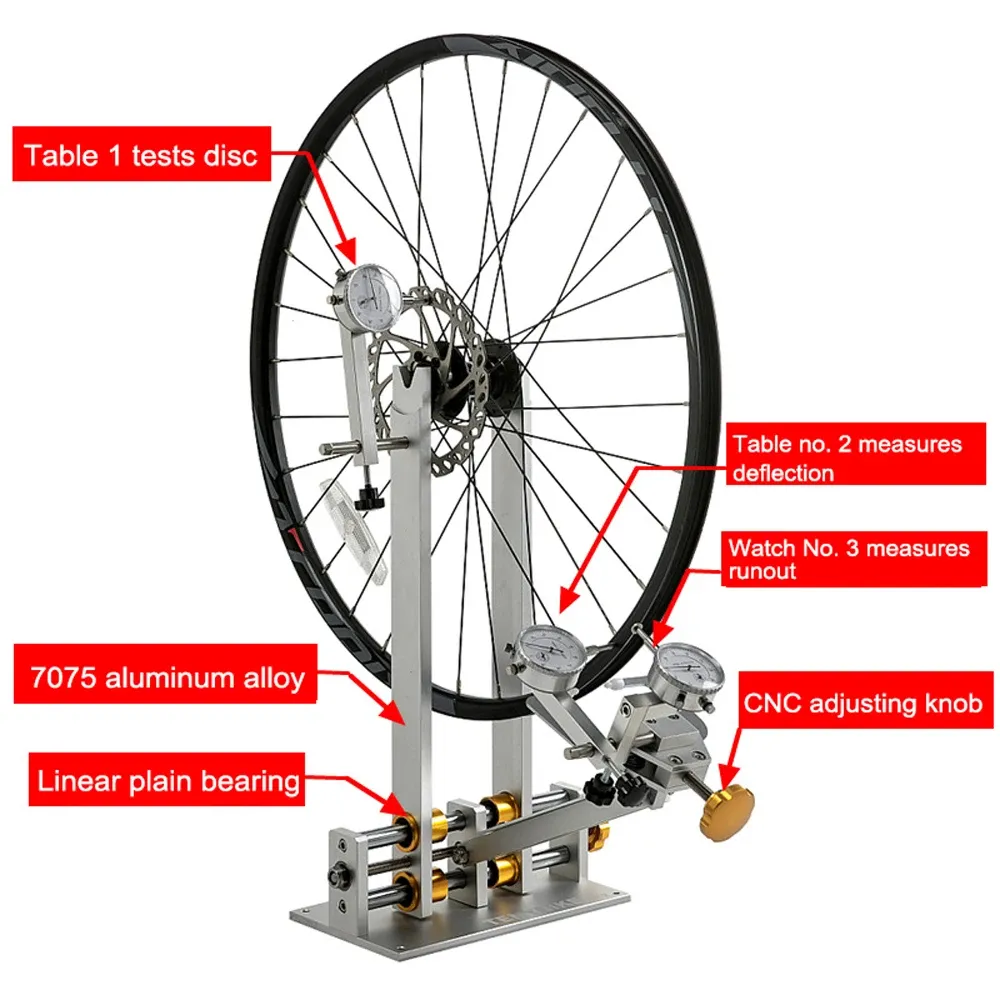 Schroevendraaiers Strumenti professionali per la riparazione di ruote per bici da strada Mtb Supporto per centratura ruota per bicicletta Supporto per correzione cerchi Supporto per calibrazione bicicletta