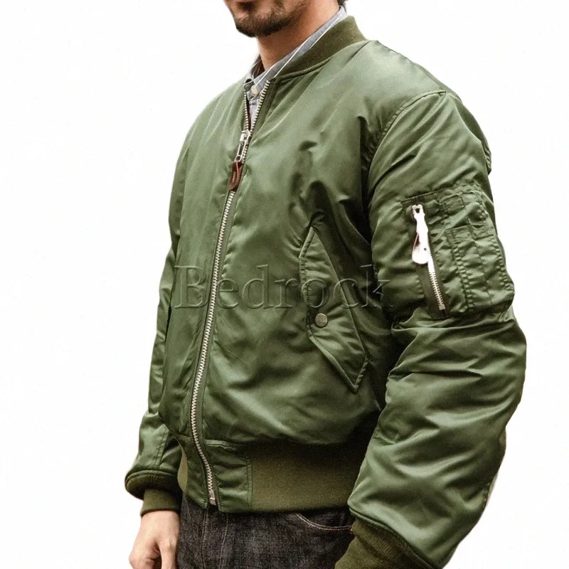 Mens WWII Aviator Bomber Jacket - MA1 Style Flight Coat