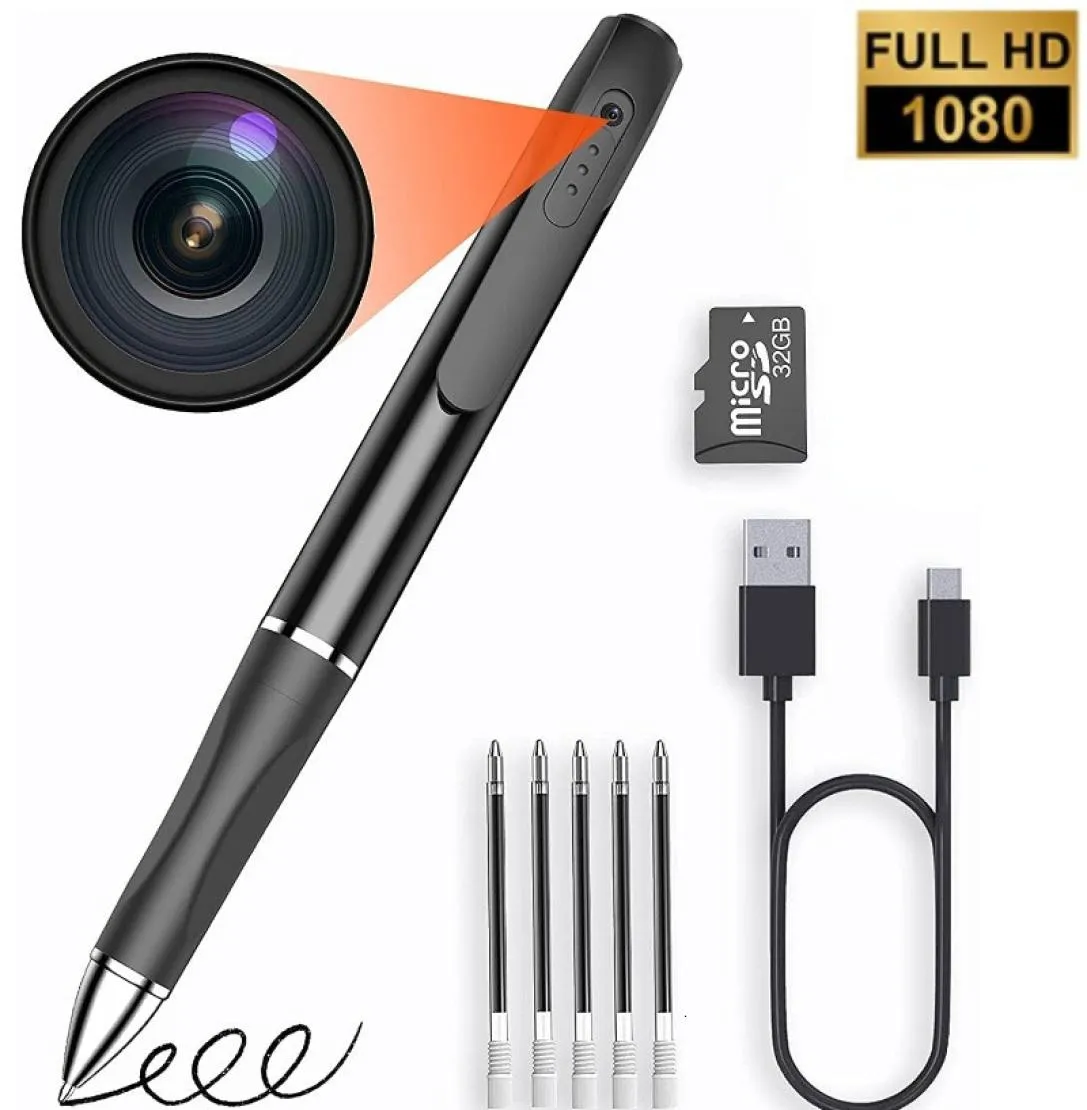 Camcorders Mini Pen Caemra 1080pフルHDポータブルカメラマイクロビデオ音声レコーダーオーディオ録音アクションCAM Body Camaras DVR 237237708