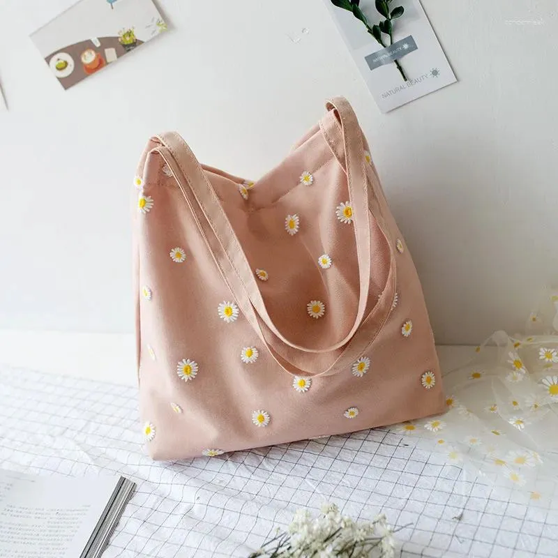 Bag 2024 Canvas Shoulder Mini Shopper Bags For Women Female Girls Purses And Handbag Environmental Reusable Foldable Cute Small Tote