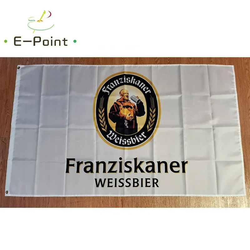 Accessori Bandiera della birra Franziskaner Weissbier 90*150 cm Dimensioni Decorazioni natalizie per la casa Bandiera Banner Decorazioni per interni ed esterni BER21