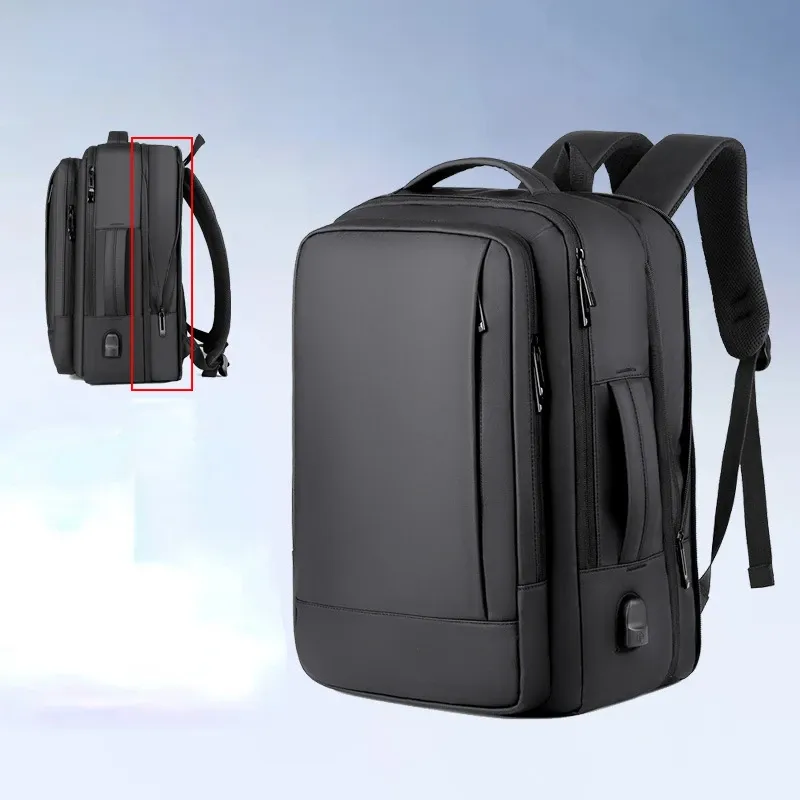 Backpack Men Large Capacity Expandable Backpack USB 17 Inch Laptop Bagpack Waterproof Business Travel Back Pack Luggage Bag Mochila Male