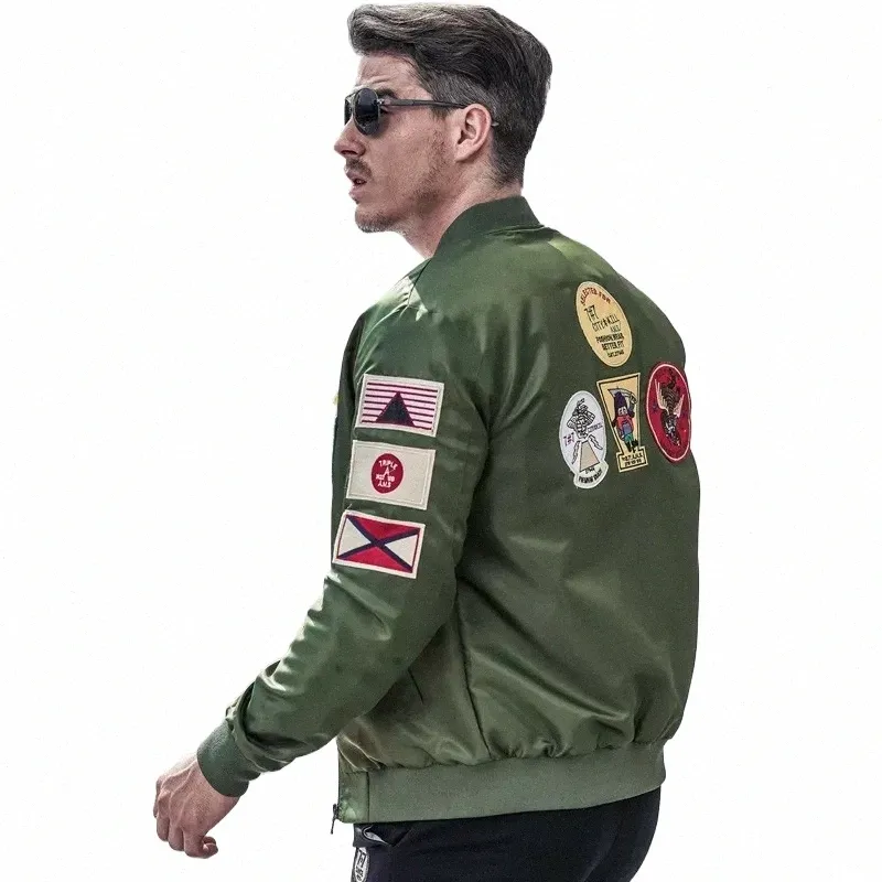 77city Killer Casual Air Force Flight Veste Hommes Plus Taille 6XL Militaire Tactique Manteaux Casaco Masculino Pilote Bomber Vestes q1dh #