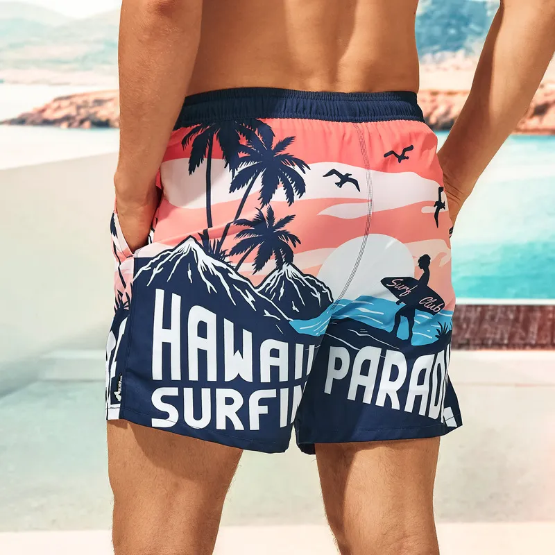 Summer Mens Swim Short Designer Digital Printing Jogger Sports Drawstring Pocket Breathable Beach Shorts Plus Size Man Usa Couple