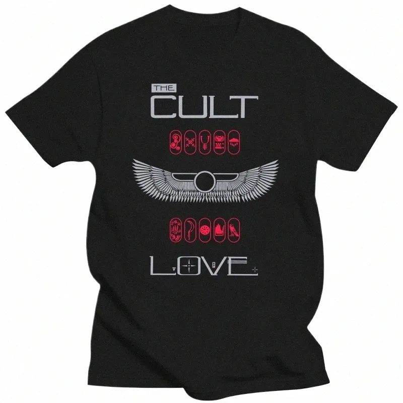 The Cult Love Album Band T Shirt DMN Vintage Black T0J2#