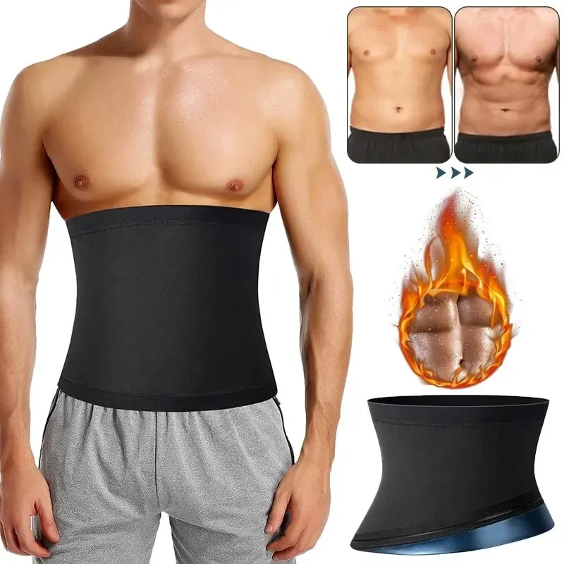 Corset Slimming Belly Trimmer Sweat Reducer Midja Shaper Mens Belt Fitness Bastu Trainer Abdomen Shapewear Body 240313