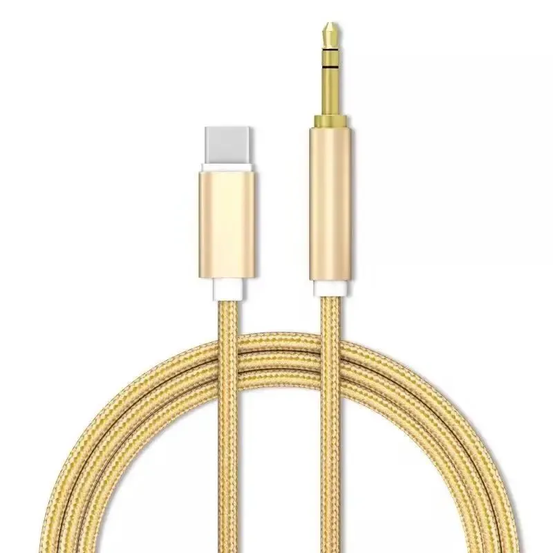 2024 M Aux Audio Cable Type C To 3.5mm Jack Adapter Cable Speakers Car Type-C for Samsung Adapter Wire Line