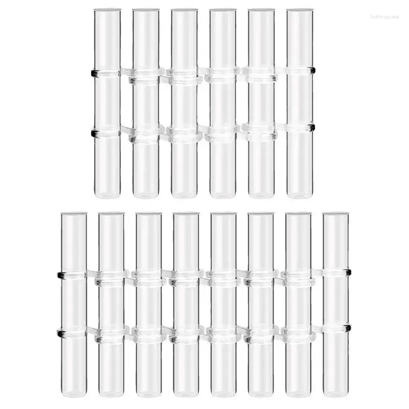 Vases Hinged Flower Vase Clear Glass Test Tube Hanging Holder 8Pcs/6Pcs Transparent Table Hydroponic Plant