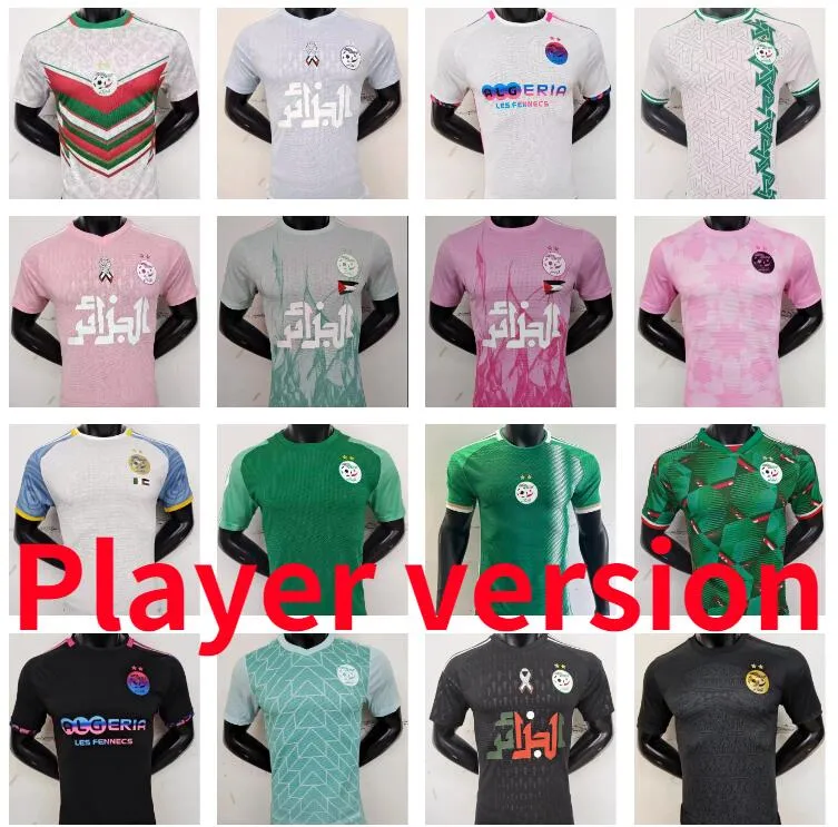 22 23 24 25 25 Player Versão Mahrez Jerseys de futebol Maillot Algerie 2023 2024 2025 ATAL FEGHOULI Slimani Brahimi Home Away Away Bennacer Kids Football Kit