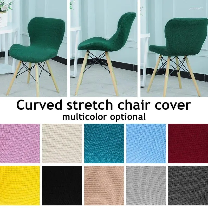 Stuhlabdeckungen mit fester Farbe Küche El Stretch Stühle Slippcover Dining Cover waschbarer Bar Sitzhülle Haus Supplies 2024