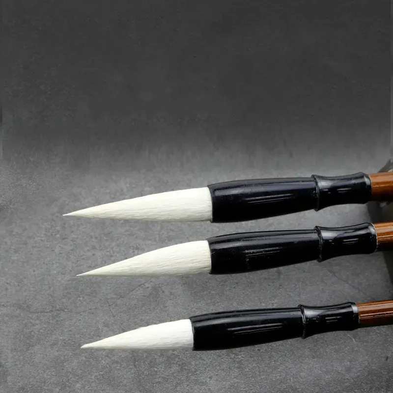 Craft Caligrafia Wolf Hair pinck Conjunto de 3pcs de cabra chinesa de caligrafia múltipla pintando caneta de pincel para iniciantes tinta china