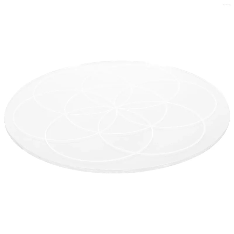 Ljushållare Energin Grid Ceremony Plate HomeDecor Divination Tools Prop Desktop Dowsing Board Acrylic Table