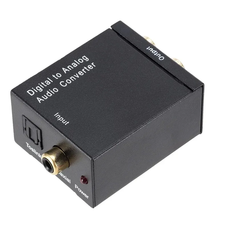 Digital-Analog-Audio-Konverter, digitaler optischer Koax-Koaxial-Toslink-zu-Analog-RCA-L/R-Audio-Konverter-Adapter, Verstärker