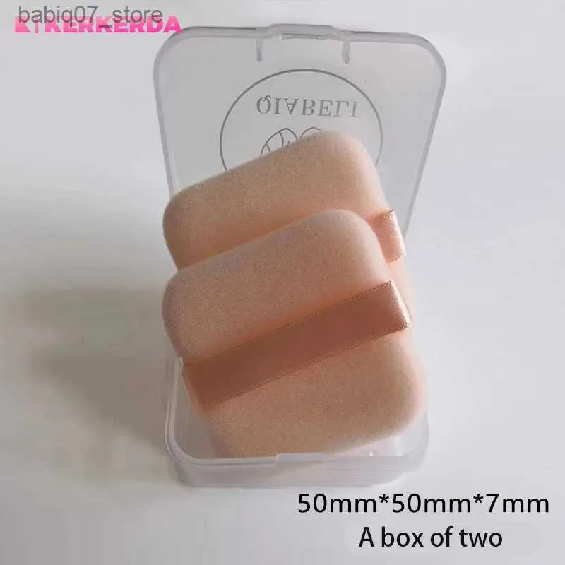 Éponges Applicateurs Coton 2 pièces en peluche bouffée de poudre carrée ultra-mince outil de maquillage du visage éponge bouffée de poudre cosmétique coton doux lavable Q240325