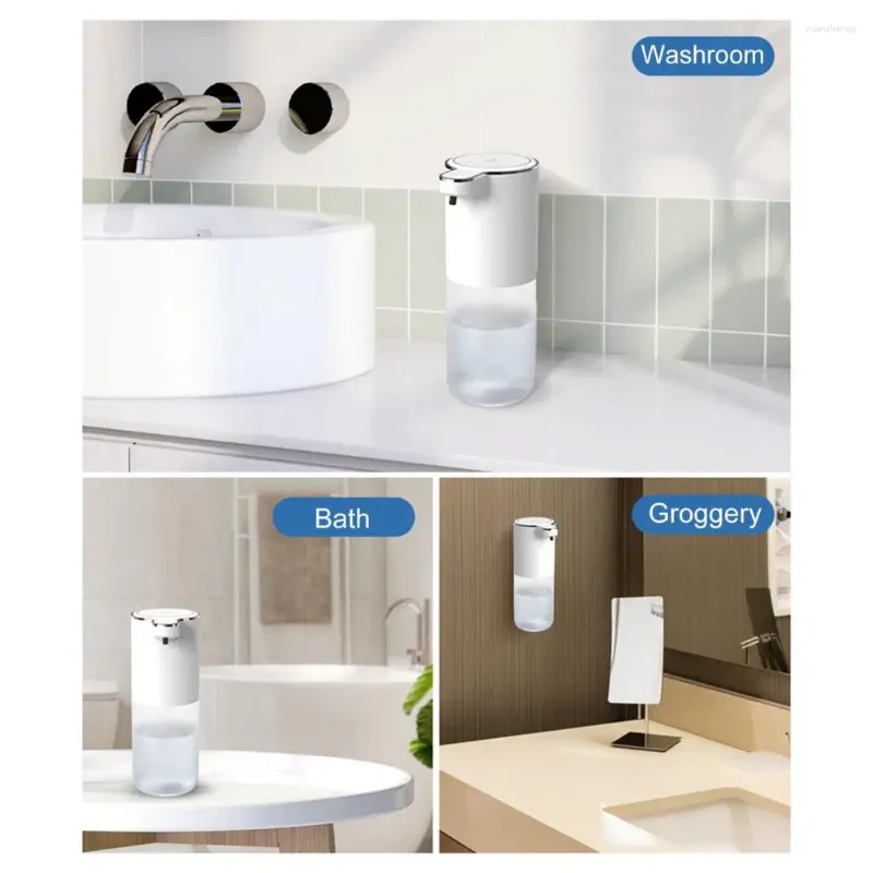 Vloeibare zeepdispenser Oplaadbare automatische contactloze sensor voor keuken Badkamer 13,5 oz/400 ml Waterdicht