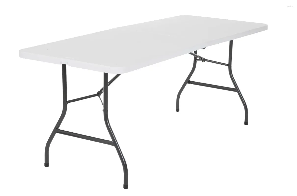 Camp Furniture Table pliante de 6 pieds en Mesa de pique-nique moucheté blanc