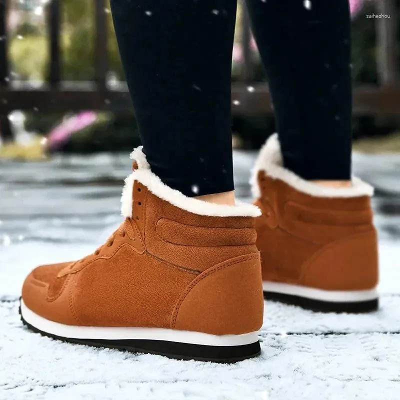 Swobodne buty dla mężczyzn buty zimowe lekkie wysokie top bez poślizgu ciepłe śnieg pluszowe obuwie dla panie w zakresie rozmiarów