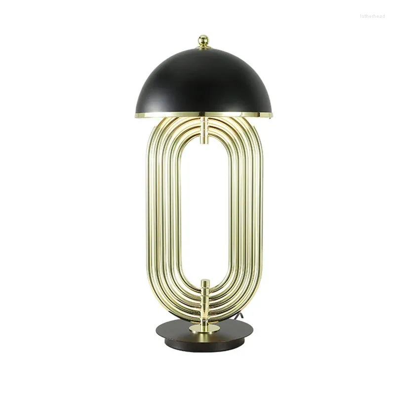 Настольные лампы TEMAR, современная светодиодная лампа, дизайн E27, черный и золотой, креативный настольный светильник, домашний декоративный светильник для фойе, гостиной, офиса, спальни