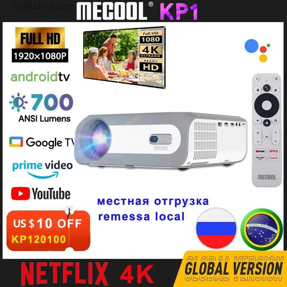Other Projector Accessories MECOOL KP1 Intelligent Full HD Projector 1080P 700 ANSI Lumen Aerial Home Theater Projector Android TV Home Display Device Q240322