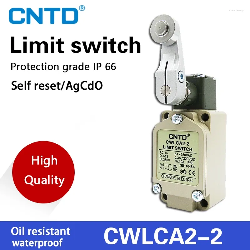 스마트 홈 컨트롤 CNTD CWLSERIES 이동 제한 스위치 CWLCA2-2 1NO1NC 10A250V IP65 방수 더러움 더러움 및 오일 방지 휠 리셋