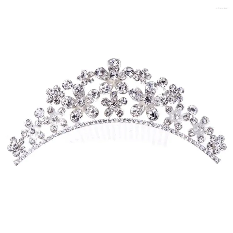 Hårklämmor Barrettes för Rhinestone Bridal med Comb Pin Engagement Prom Part F0S4 Drop Leverans smycken Hairjewelry Otieu