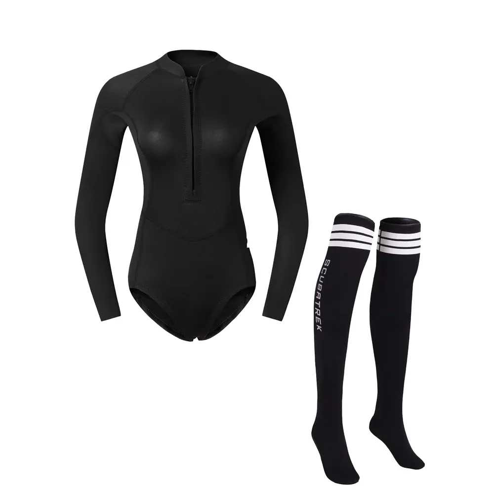 Capris High Strech Wetsuit 2mm女性ウェットスーツトップとショートパンツ無料ダイビングスイミングサーフィン