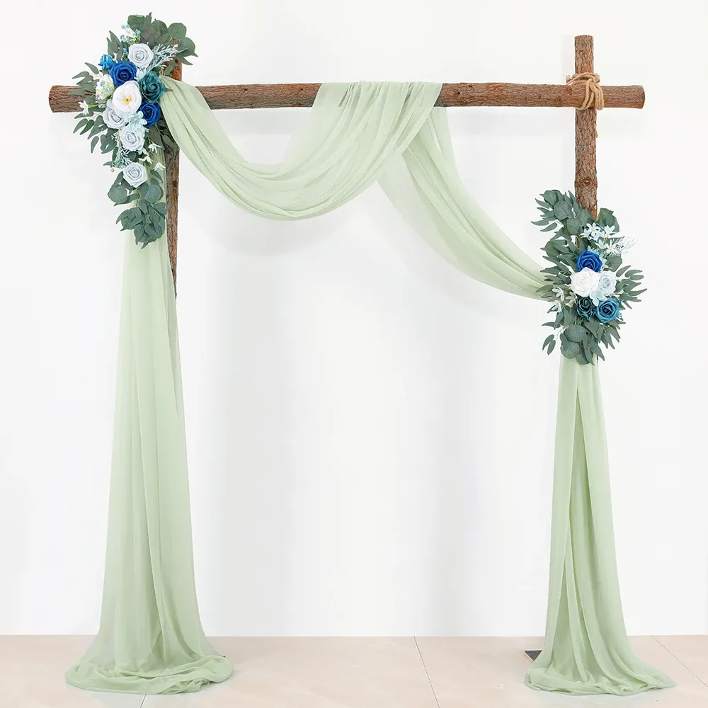 Zasłony 50*570 cm Tiul z zasłony Wedding Arch Drape Szyfona Ceremonia Odbiór Drapery