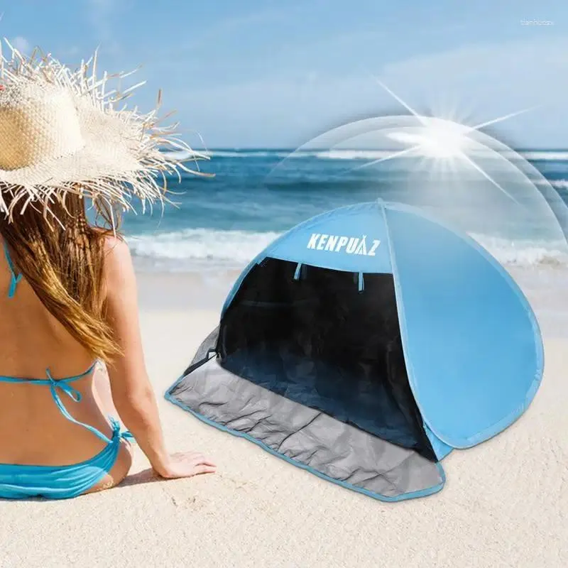 Tendas e abrigos automáticos instantâneos de tenda pop -up de praia de praia abrigo de cabeça de cabeça à prova de vento doásel à prova de areia para acampar a pesca