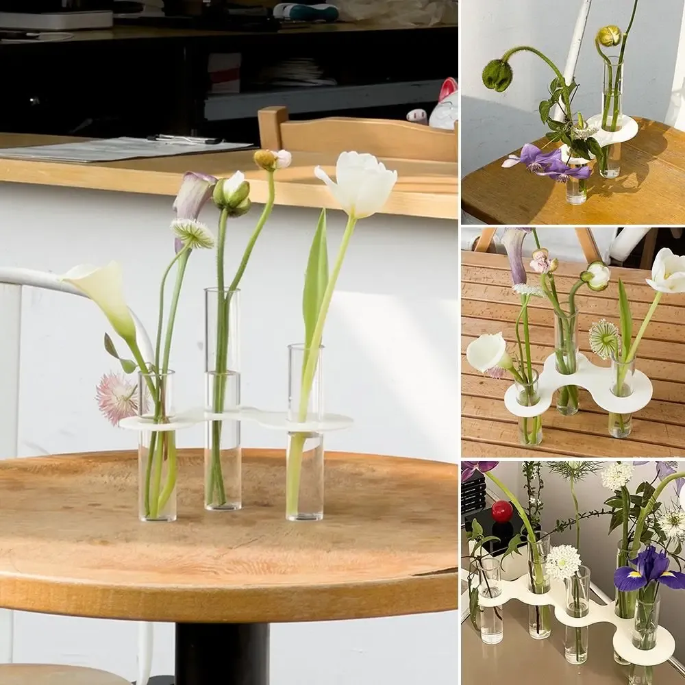 Vazolar 2/3/5pcs Asma Çiçek Tutucu Hidroponik Yaratıcı Ev Dekorasyon Tesisi Pot Cam Vazo Test Tüpü Menteşeli Çiçek vazo