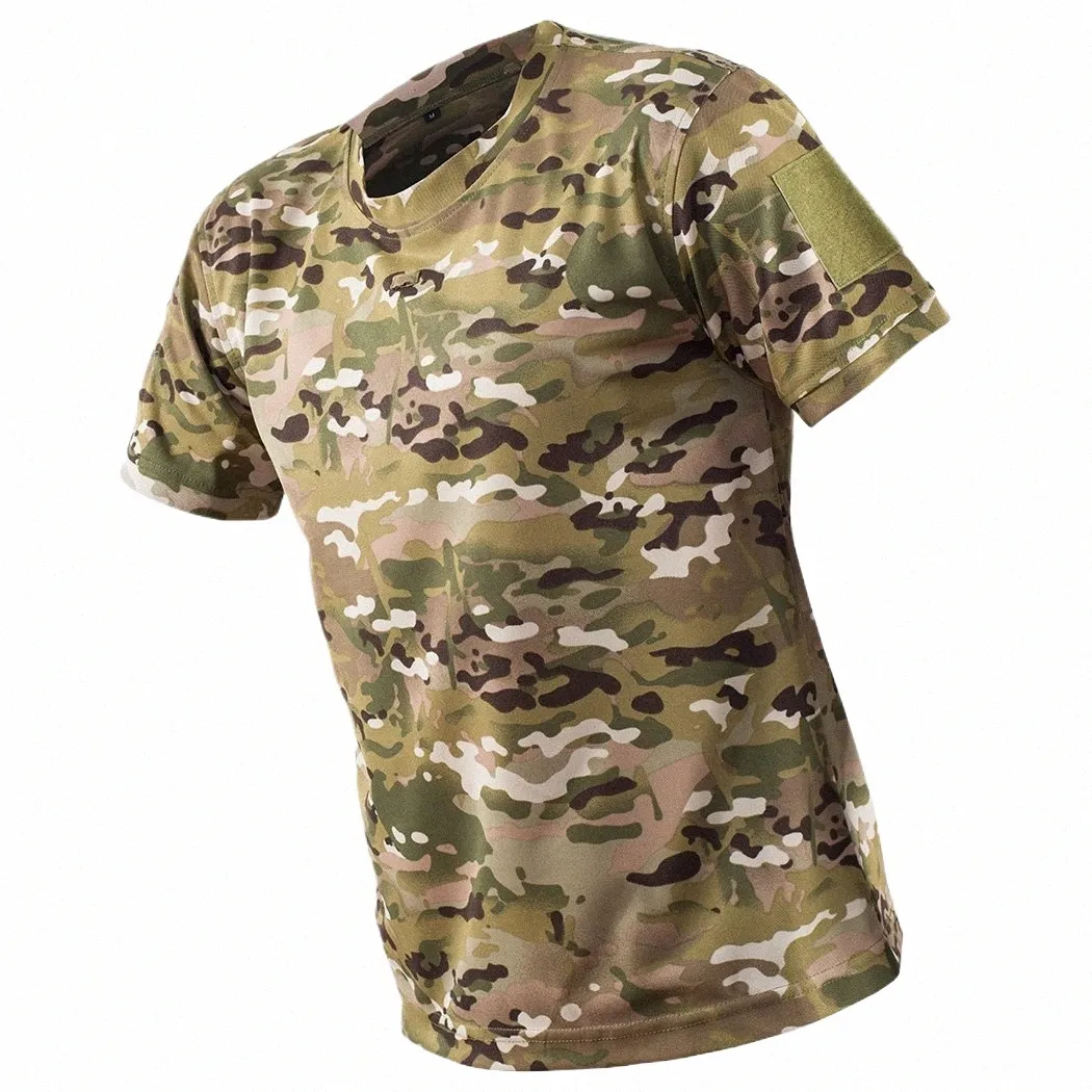 Mege Men Tactical Camoue Multicam T-shirt snabbtorkande militär stridsarmé Camo Kort ärm T-shirt Hunting Clothes K0R7#