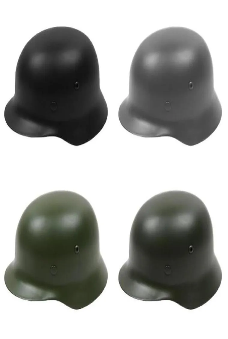 M35 Stålhjälmskydd Hjälm Rostfritt stål med läderfoder för män German War Hard Hat Outdoor Activity207G7702337