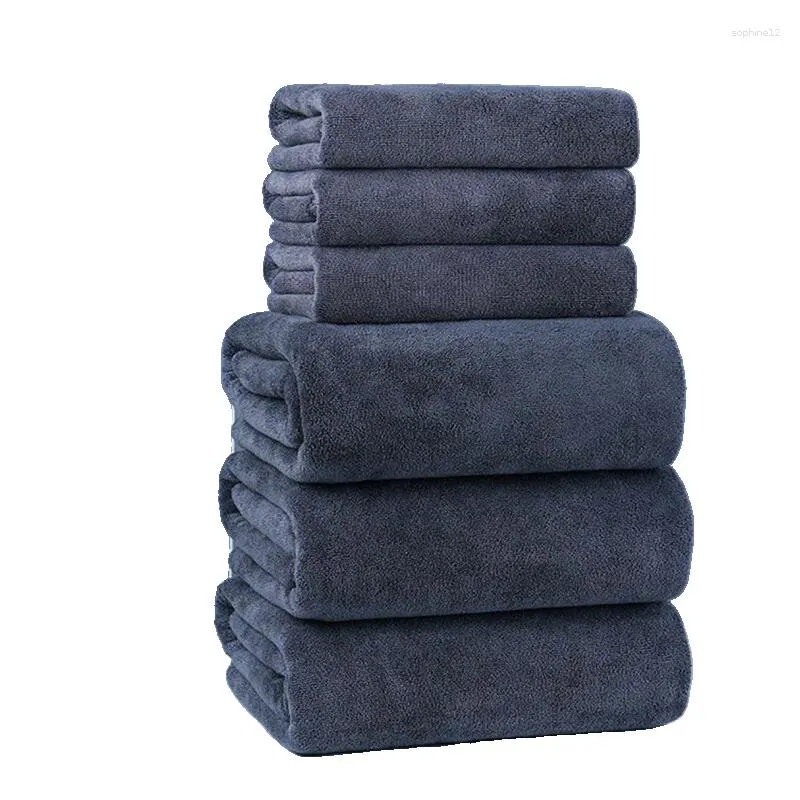 Handdoek 70x140 cm bad comfortabel microfiber grijze badkamer zacht absorberende strand sportfitness