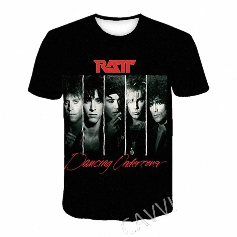 Nya FI Women/Men's 3D Print Ratt Rock Band Casual T-Shirts Hip Hop Tshirts Harajuku Styles Tops Clothing 74rd#