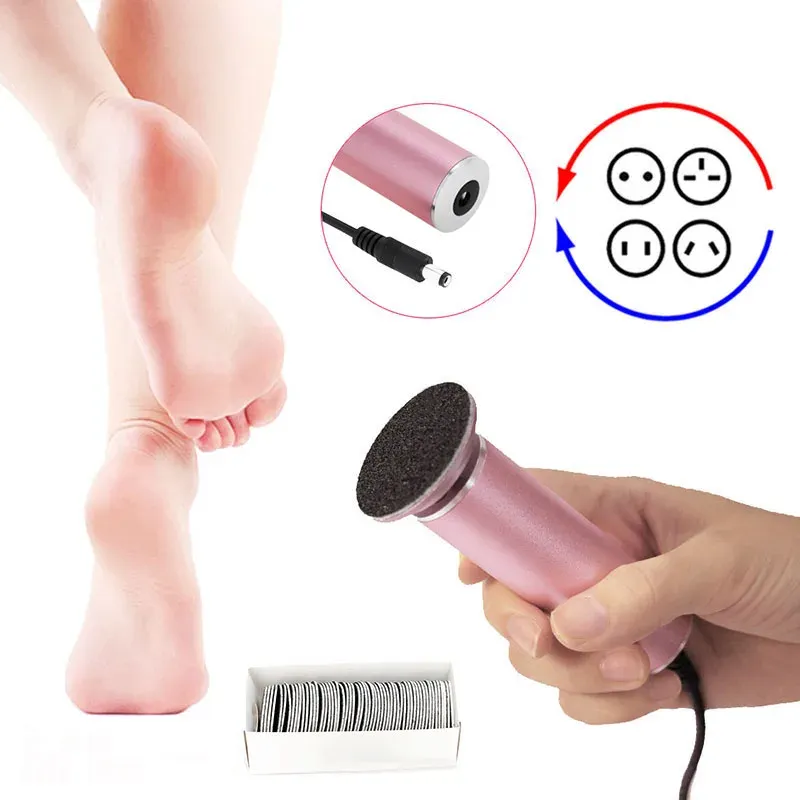 Tips 2 sätt elektrisk pedikyr borr hine foot care file ta bort klackar död hud callus remover fötter rent verktyg ersättare sandpapper