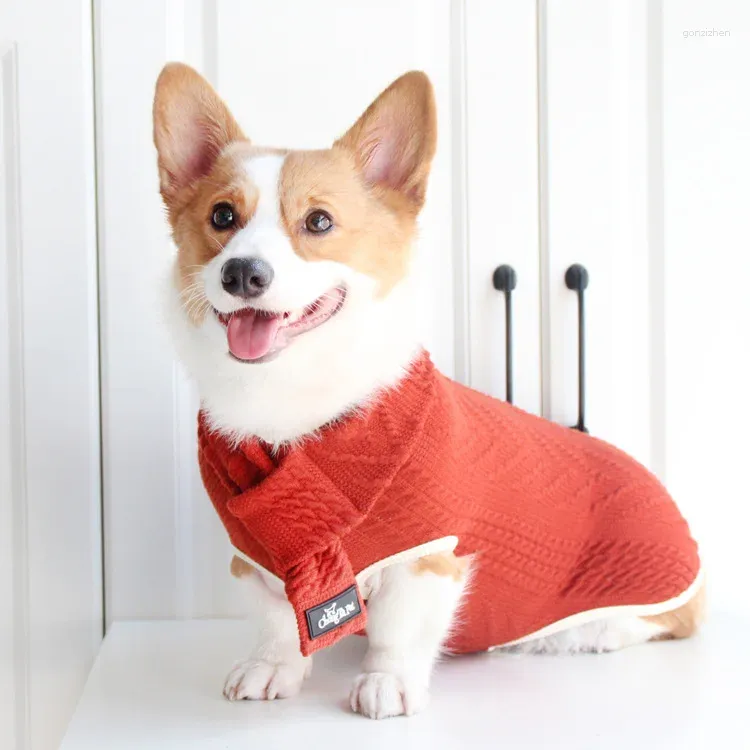 Одежда для собак, свитер с шарфом, осенне-зимний жилет, пальто для щенка, теплая куртка для маленьких, средних и больших собак, одежда для домашних животных, ретро костюм для кошек