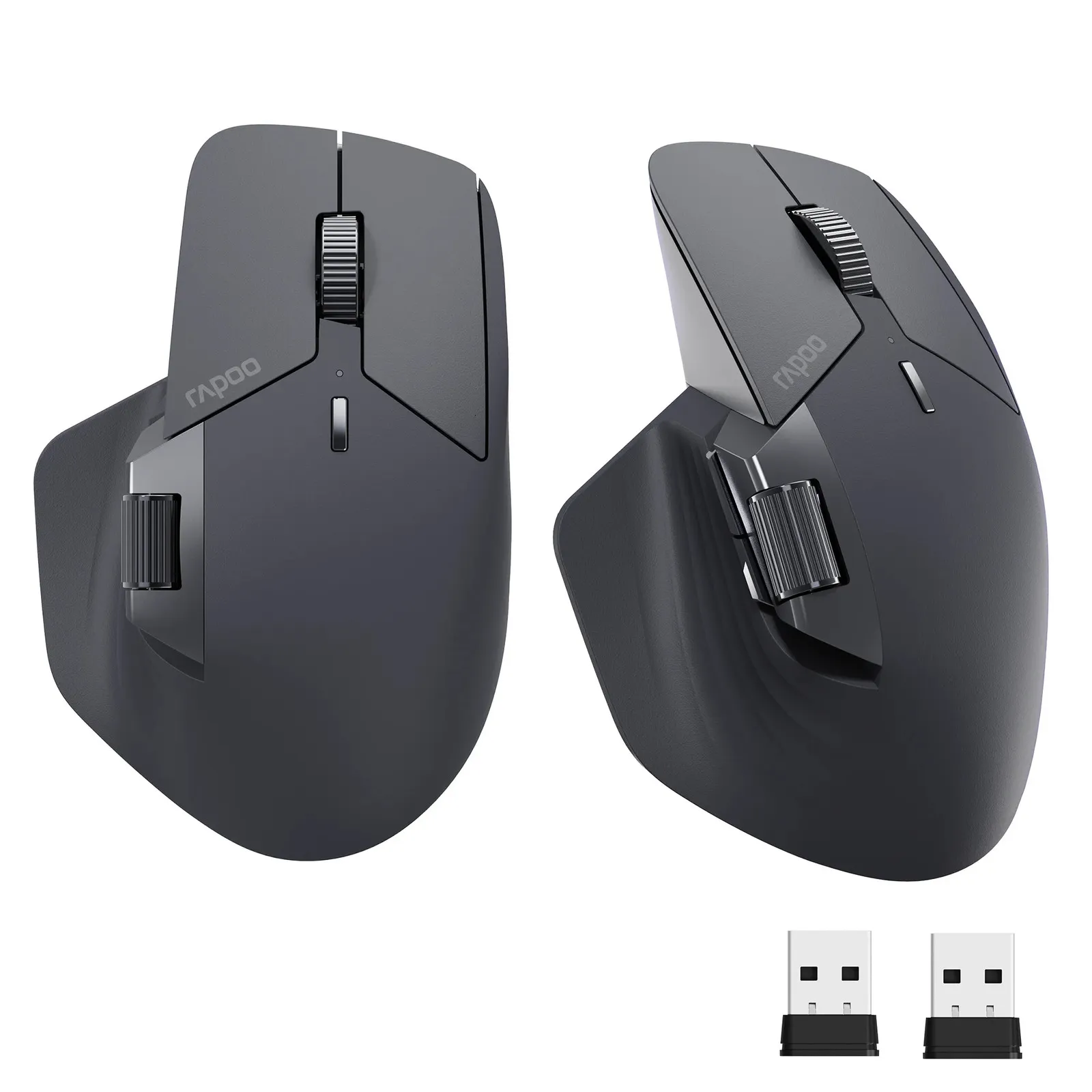 Rapoo MT760MT760Mini Multimodo Recarregável Sem Fio Bluetooth Mouse Ergonômico 4000 DPI Suporta até 4 Dispositivos Ratos de Escritório 240309