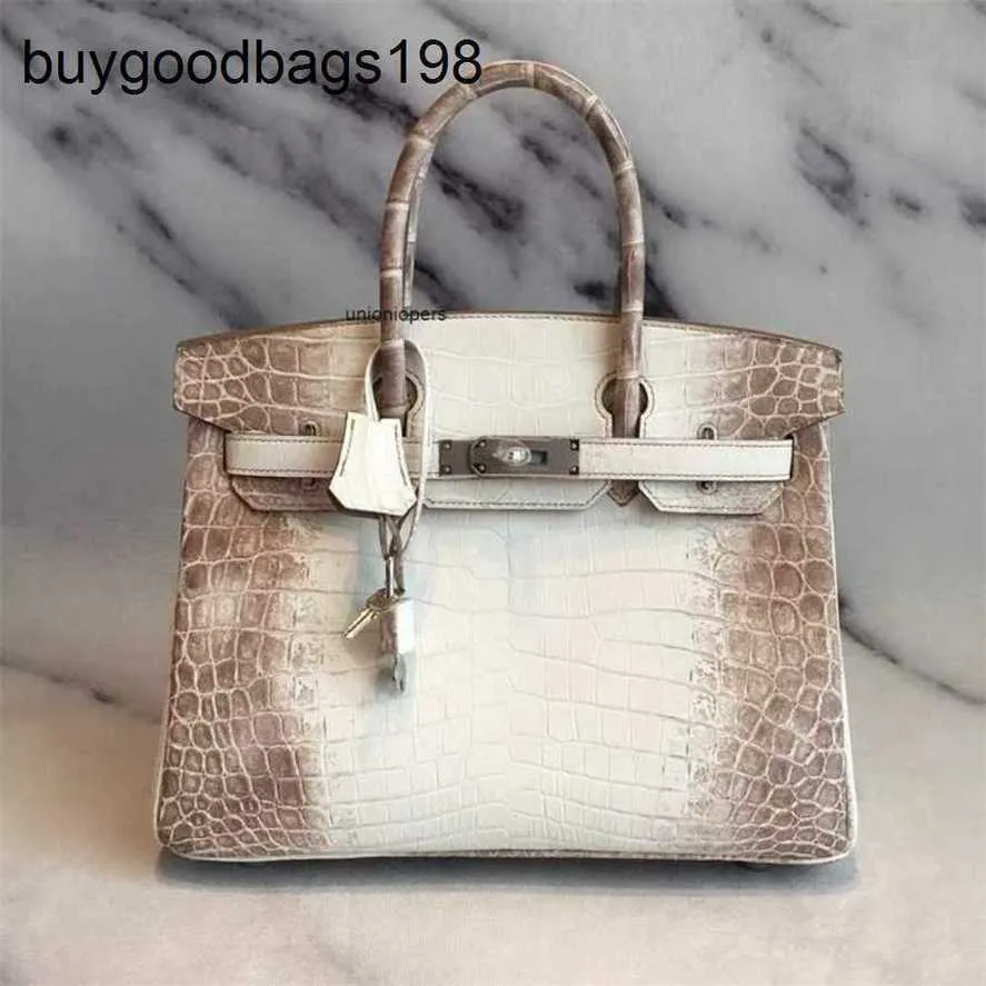 Designer Bag Himalayans Handbags Genuine Leather Women Hs Handmade Himalaya Bag Bk30cm Real Crocodile Handbag Large Capacity Uccr