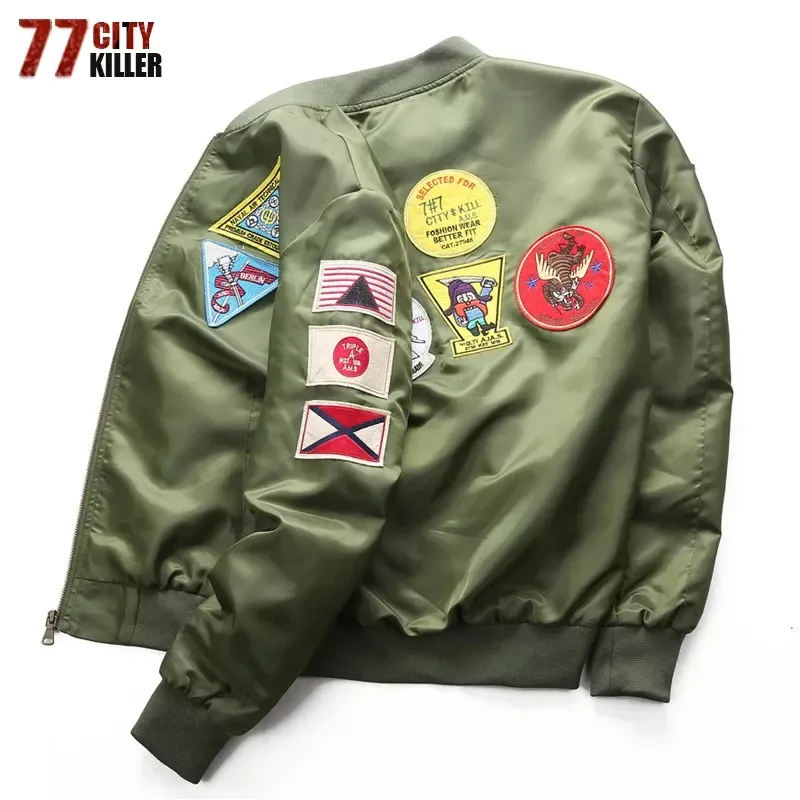 DHgate 77city Mens Casual Plus Size 6XL Military Tactical Air Force Flight Bomber Jackets Apparel