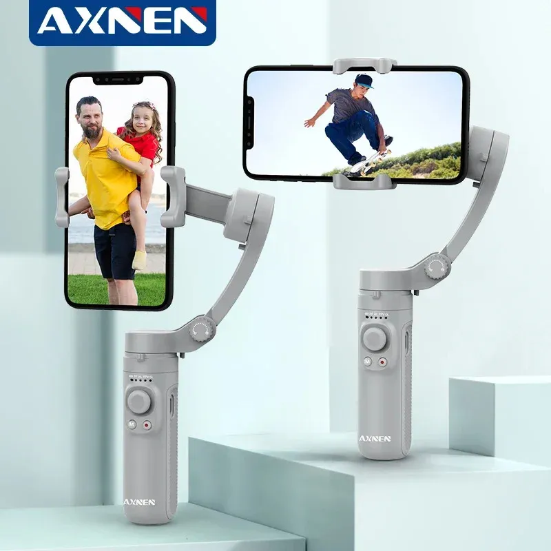 Axnen HQ3 a 3 assi pieghevole smartphone portatile per cellulare gimbal record di video Vlog Stabilizer 240322