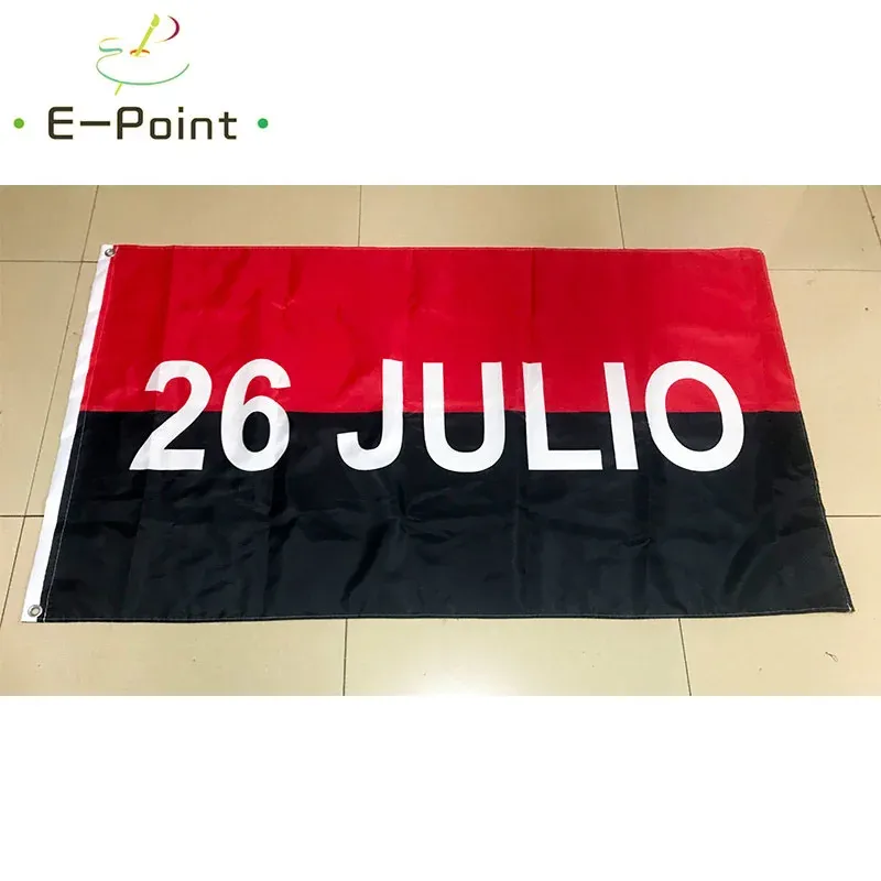 Accessoires drapeau 26 juillet, taille 3 pieds x 5 pieds (90x150cm), décorations de noël pour la maison, bannière, cadeaux