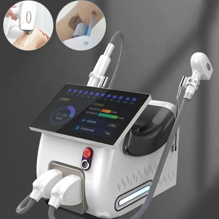 Verbeterde Versie Drievoudige Golflengte Diode Laser Ontharing Machine Professionele Q Switch Nd Yag Laser Tattoo Verwijdering