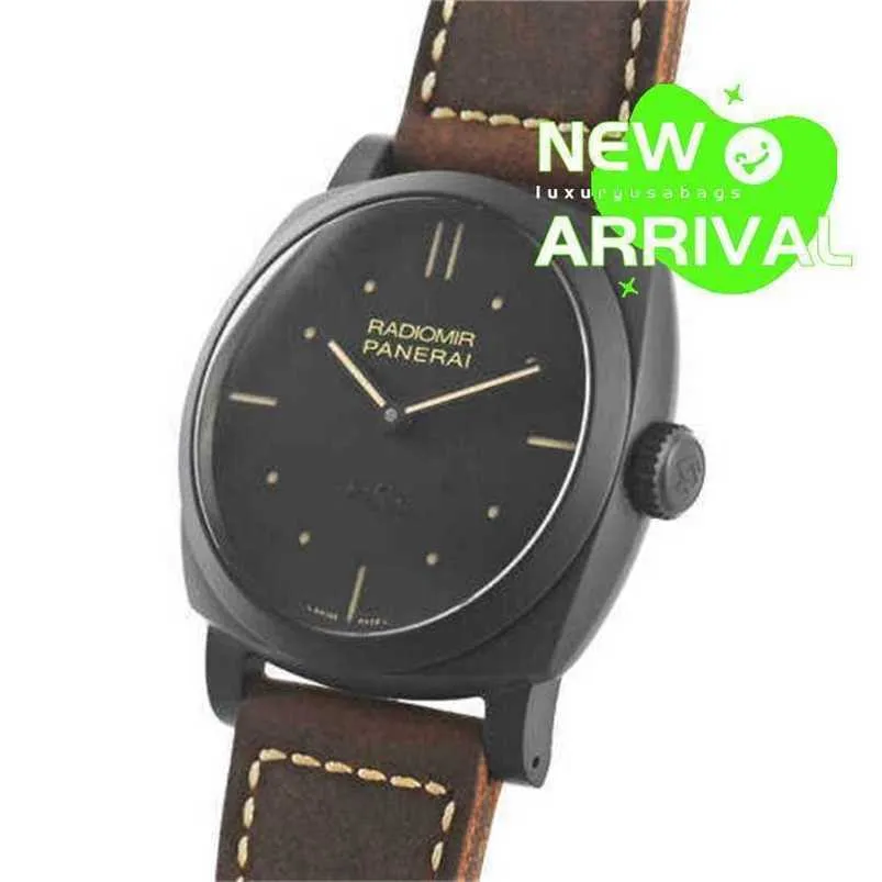 Paneraiss Deisgn Movement Watches Luminous Machine Watch 1940 3 일 48mm PAM00577 to102264 Mechanical Designer Automatic Watch 스테인리스 스틸