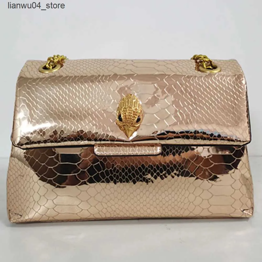 Sacs de soirée Nouvelle arrivée été brillant motif serpent miroir sac à main couleurs vives femmes sac à main bandoulière sac à bandoulière peau de serpent texture Q240225