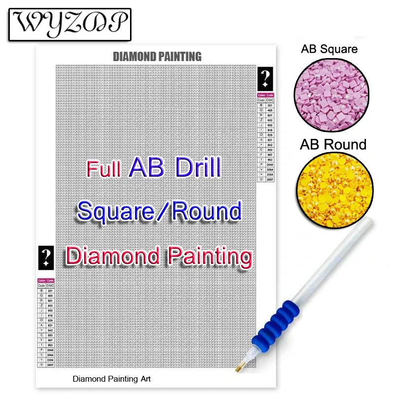 Стежок Тайна Алмазная картина Полный квадратный/круглый AB Сверла Алмазная вышивка Искусство вышивки крестом Пользовательская картина Подарочный комплект Украшение дома