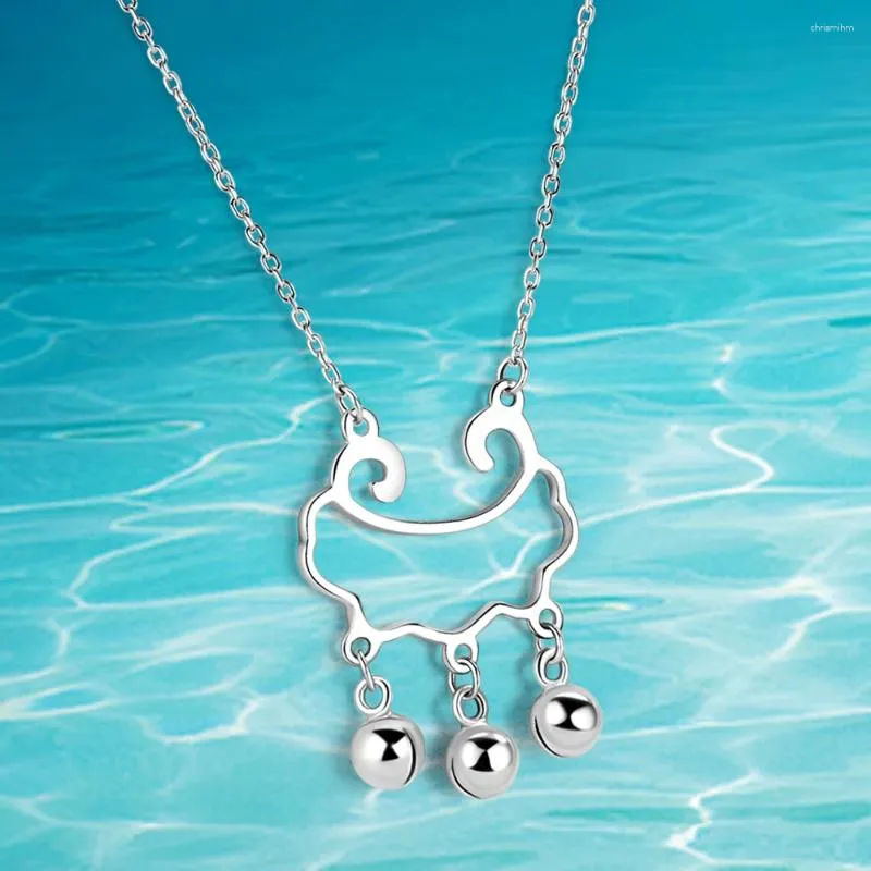 Pendants 925 Sterling Silver Lovely Lucky Lock Pendant Necklace For Women Cute Bell Neck Chain Woman Child Gifts Trend Jewelry