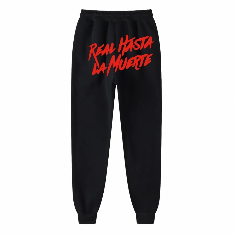 Anuel AA Real HastaLa Pantalons Hommes Marque Gyms Hommes Joggers Pantalons de survêtement Pantalons Hommes Pantal Homme Jogger Hombre Streetwear Pantalon X4UI #