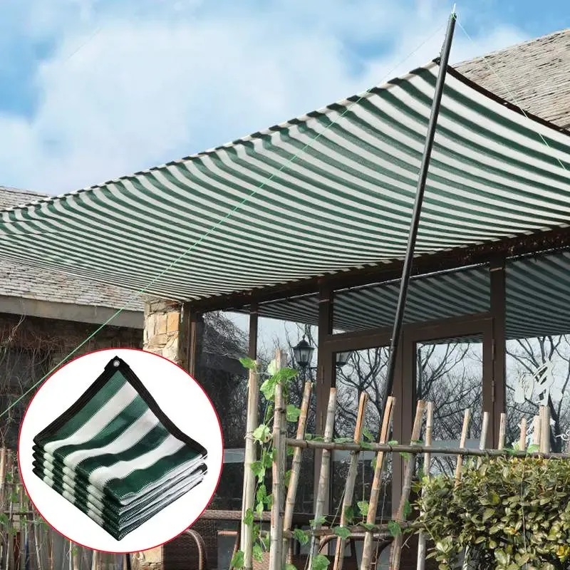 Nets Stripe Shade Net Garden Plant Cover Awnings Gazebo Sunshade Sails Car Shelter Courtyard Swimming Pool Canopy Privacy Screen